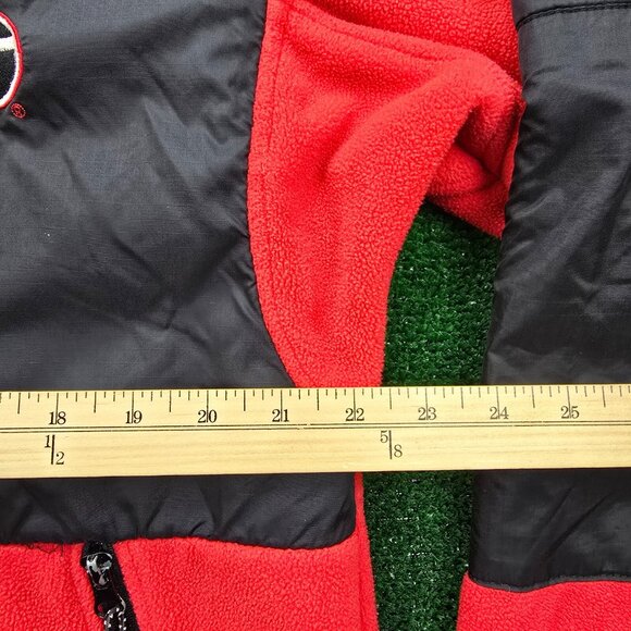 Georgia Bulldogs Jacket Mens Medium Black Red NCAA Football Flaw No Zipper - Picture 5 of 13
